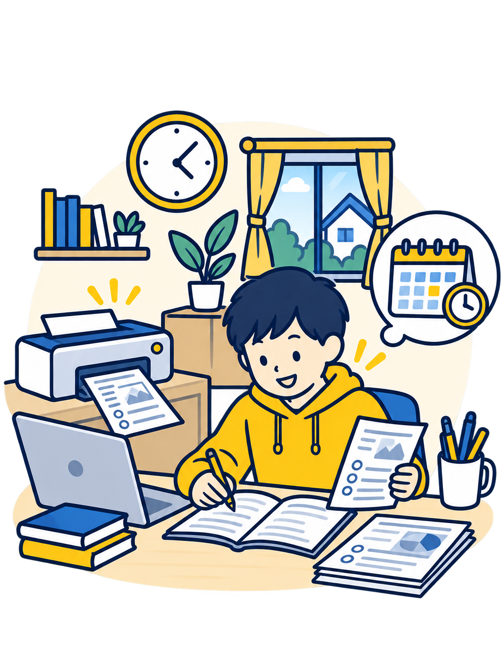 家庭ですぐにプリント学習へ取り組む子供